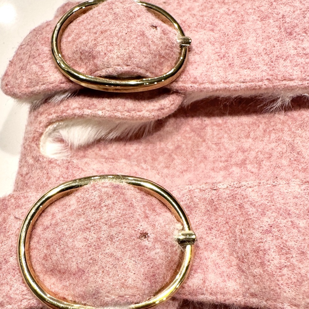Ann Taylor LOFT Pink Faux Fur Slide Sandals with Gold Buckles Women’s M NWT - Picture 7 of 7